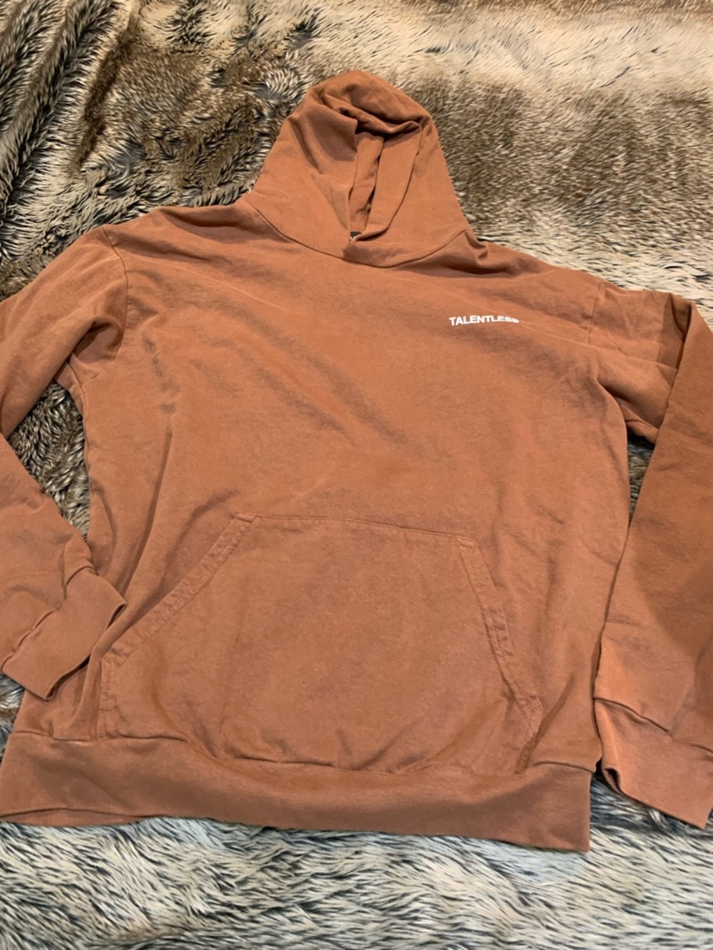 Talentless Heavyweight hoodie color: toffee Size L